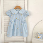 Vestido Céline - Bordado Floral com Mangas Esvoaçantes