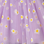 Vestido Julia - Estampa Margarida Em Malha Rosa