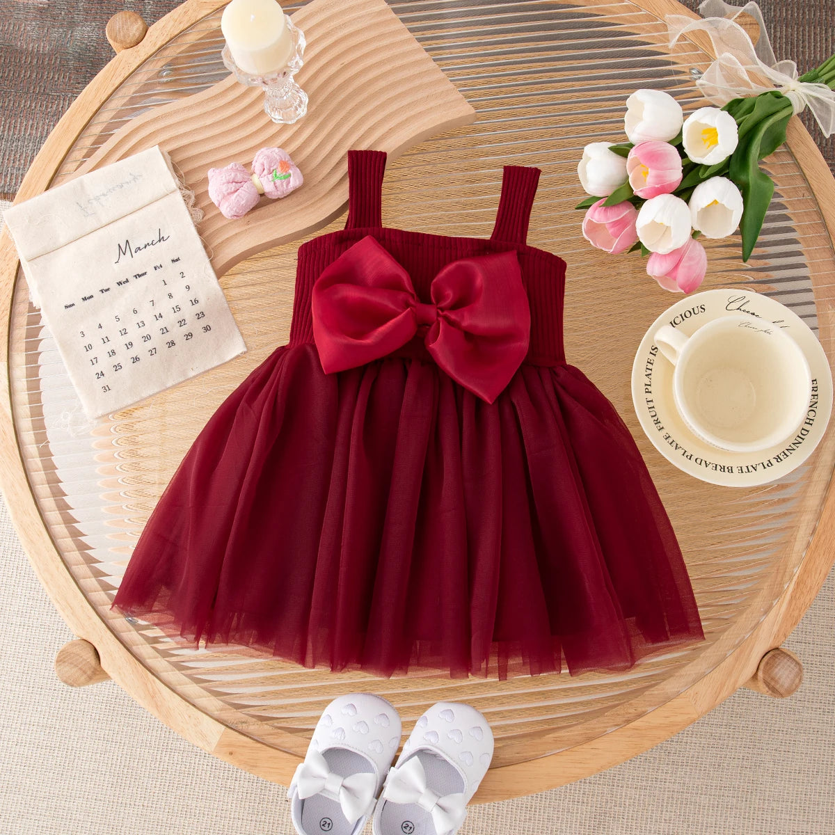 Vestido Sophie – Casual Chic de Alcinha com Laço – Malha Texturizada Leve