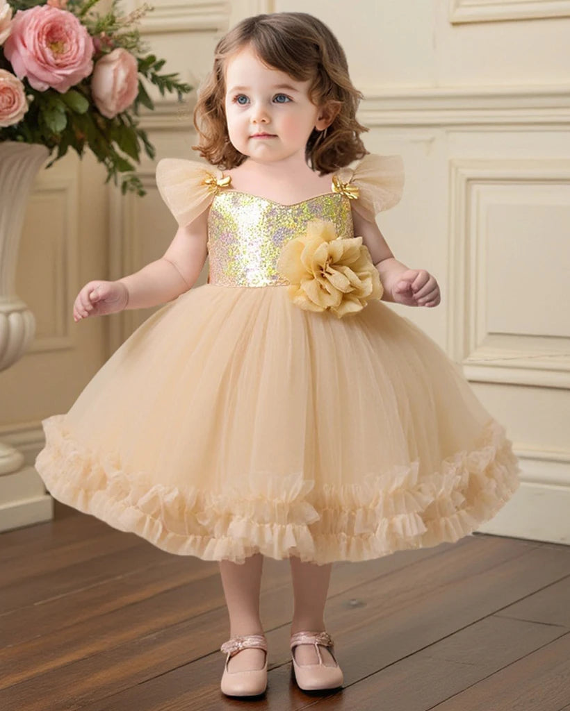 Vestido Madeleine - Lantejoulas e Laço de Cetim