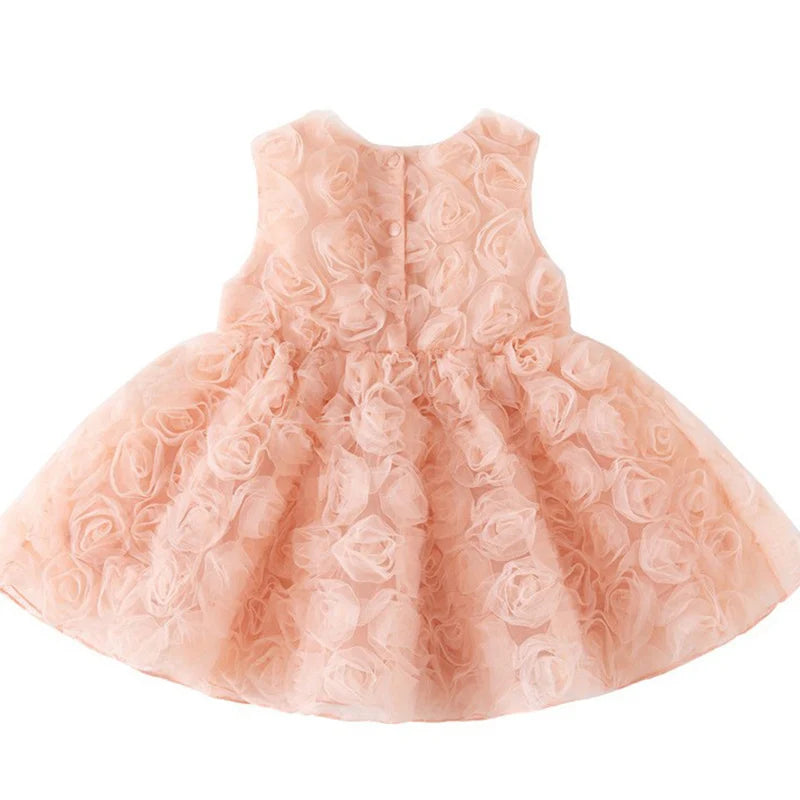 Vestido Letícia - Tule Princesa com Renda e Laço de Cetim