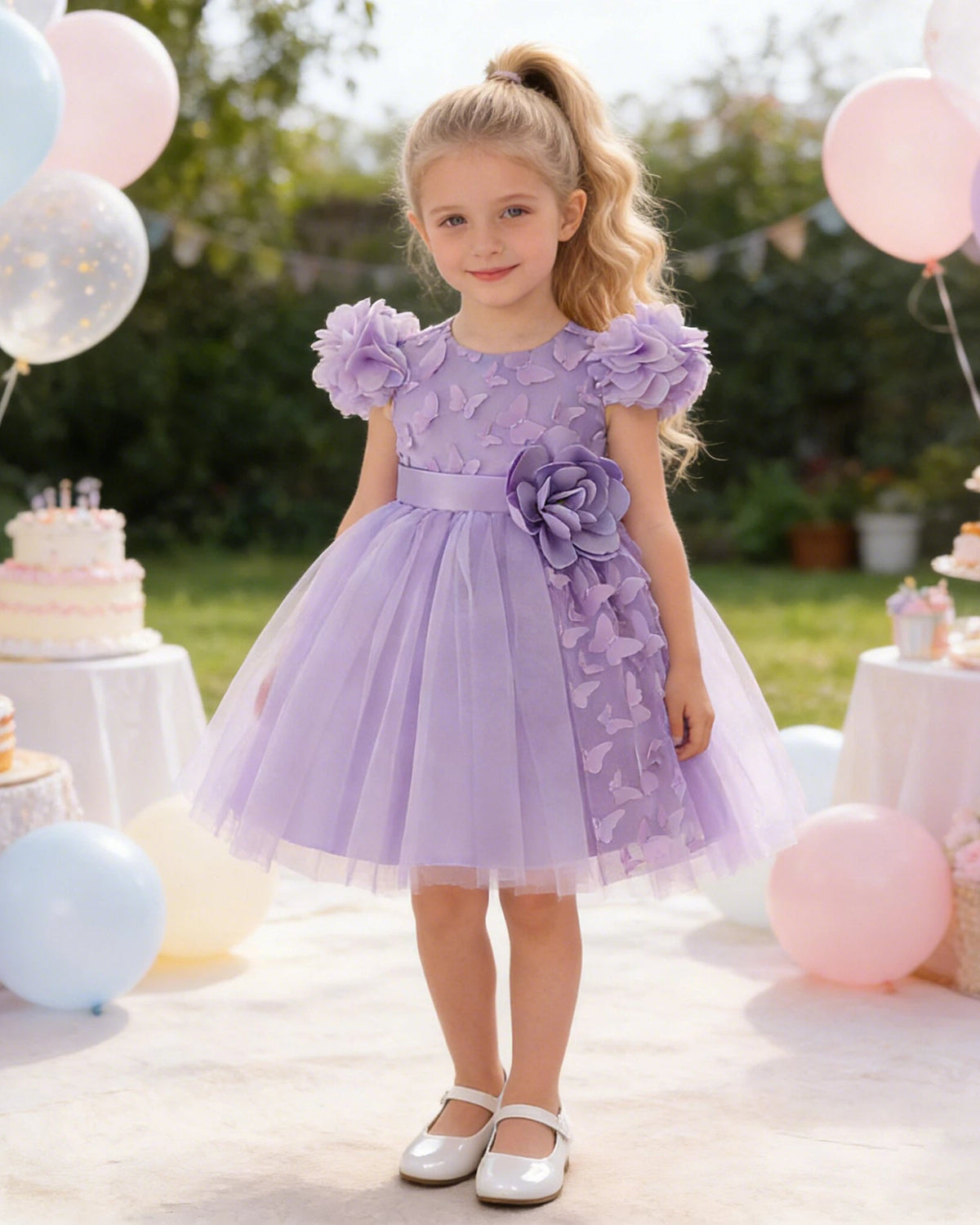 Vestido Charlotte - Tule Bordado com Flores e Laço – Toques de Seda