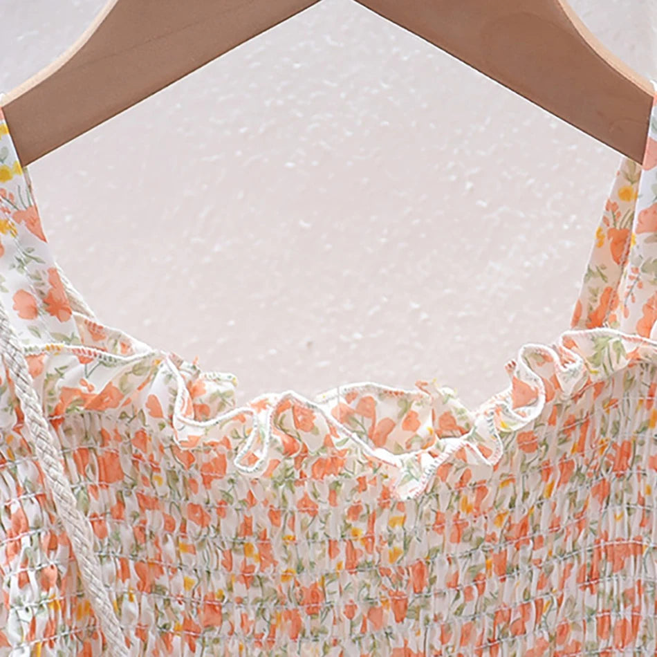 Vestido Amélia - Estampa Floral Princesa com Saia Rodada