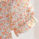 Vestido Amélia - Estampa Floral Princesa com Saia Rodada