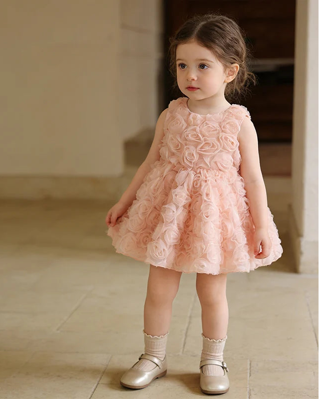 Vestido Letícia - Tule Princesa com Renda e Laço de Cetim