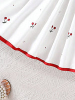 Vestido Julieta - Floral Bordado Com Manga Bufante E Laço