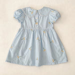 Vestido Céline - Bordado Floral com Mangas Esvoaçantes