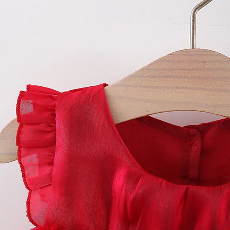 Vestido Helena - Tule Nuvem com Manga Bufante