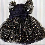 Vestido Margot - Lantejoulas Estreladas e Mangas Flutuantes